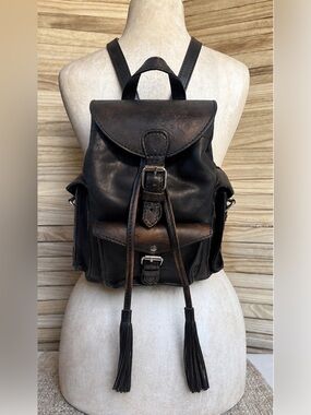 NWOT! Black leather Freebird by Steven Brett backpack